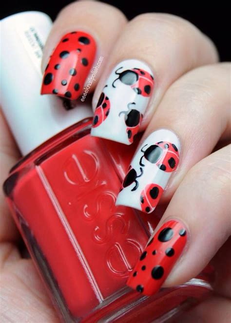 ladybug ladybug nails stylish nails art nail designs