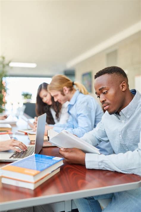 African Student In Study Group Stock Image Image Of School