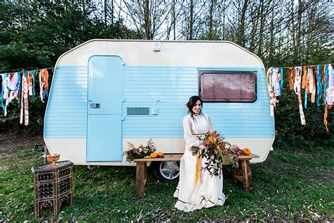 1970s Gypsy Bohemian Autumn Woodland Wedding Ideas Whimsical