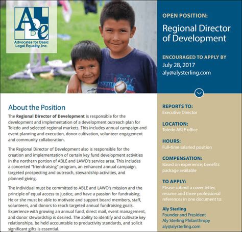 How to Write a Development Director Job Description: 4 Key Tips | Aly