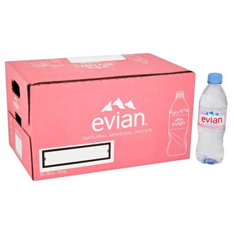 Evian Natural Mineral Still Bottled Water 500ml Bottle Pack 24 Hunt