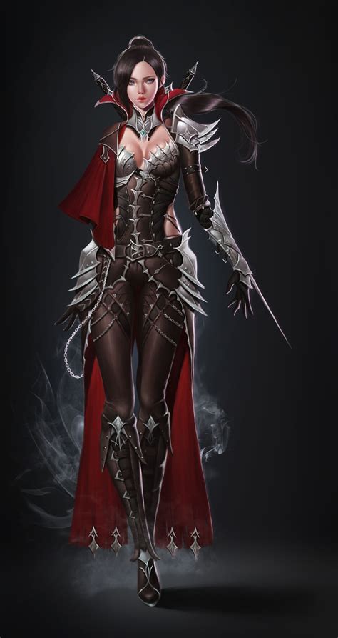 Assassin Woman Koo Bong Fantasy Female Warrior Fantasy Art Women