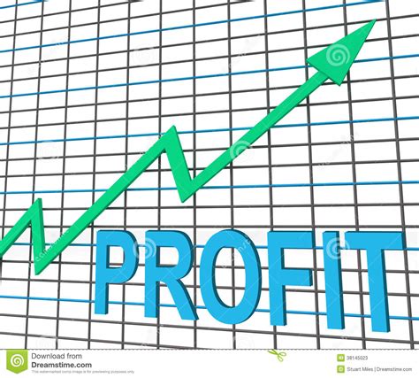 Profit Chart Graph Shows Increase Cash Wealth Stock Illustration - Illustration of increase 