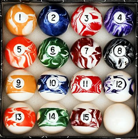 Iszy Billiards Pool Balls 16 Piece Cue Ball Set For Pool Table And