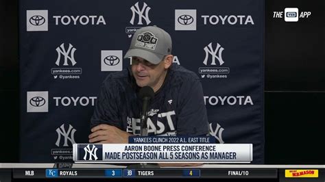 Aaron Boone Discusses Yankees Win And Capturing Al East Title Youtube