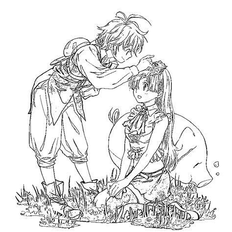 Ningún miembro celebra su cumpleaños hoy ningún miembro celebra su cumpleaños en los 7 próximos días. Meliodas y Elizabeth (Nanatsu no taizai) para colorear e ...