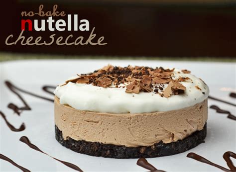 No Bake Nutella Cheesecake Recipe Wanna Bite