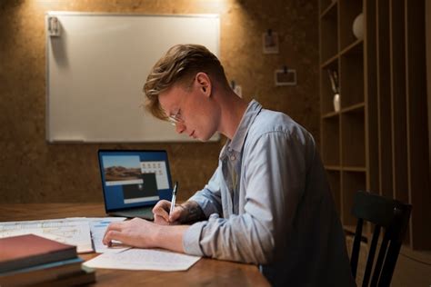 Free Photo Young Man Learning In A Virtual Classroom