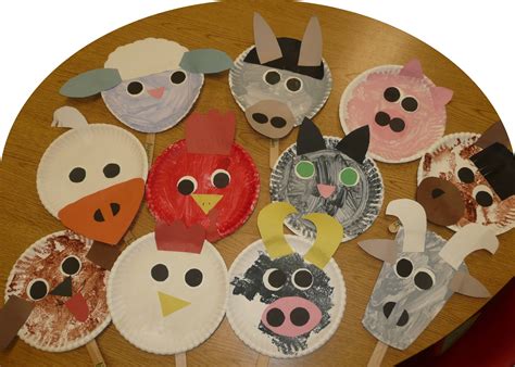 Paper Plate Farm Animals Using The Animals From The Big Red Barn By