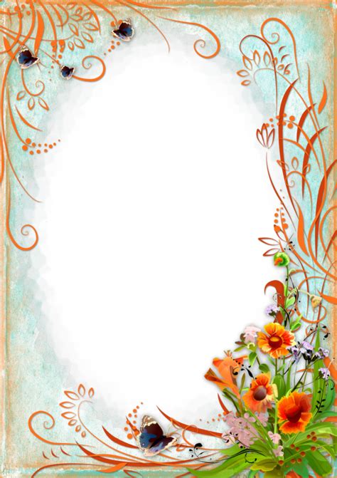 | Boarders and frames, Flower frame, Frame border design