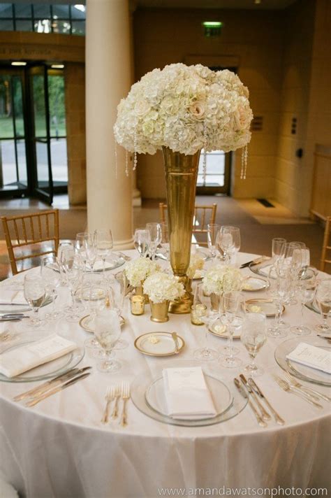 Gold And White Wedding Centerpieces