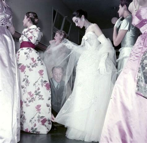 Jacques Fath With Model Patricia Prepares For His Spring 1954