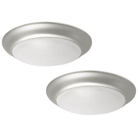 Radcliffe 12 wide matte nickel led outdoor ceiling light. Project Source 2-Pack 11.22-in Brushed Nickel Modern ...