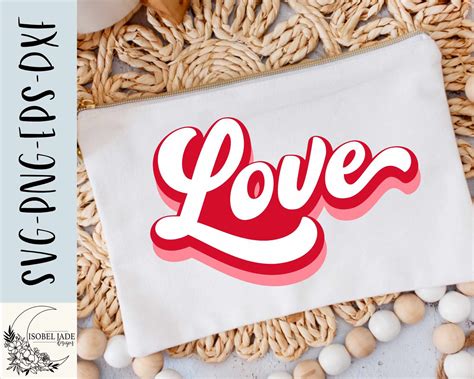 Love SVG design - Retro love SVG file for Cricut - Valentine shirt SVG