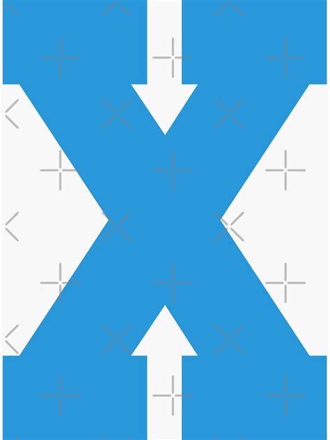Alphabet Blue X Sports Letter X Sticker For Sale By Thecultstuff