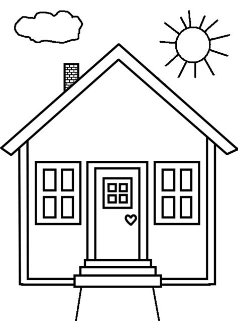 People And Jobs Coloring Pages For Kids: Houses Colouring Pages