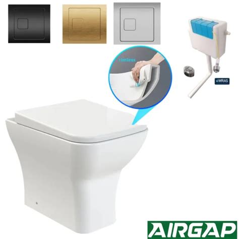 Short Projection Btw Toilet Back To Wall Rimless Pan Bathroom Soft