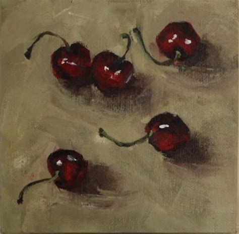 Five Cherries Original Fine Art For Sale Shannon Bauer Daily