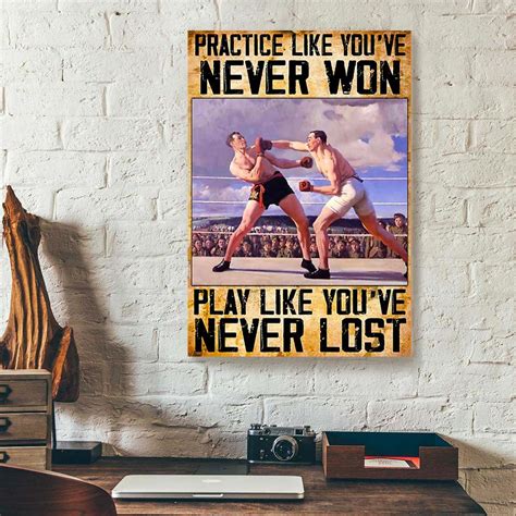 Practice Like Youve Never Won Boxing Motivation Canvas Prints Wall Art Decor Istore21