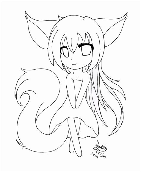 Cartoon Fox Coloring Pages Awesome Anime Chibi Girl Drawing Cartoon