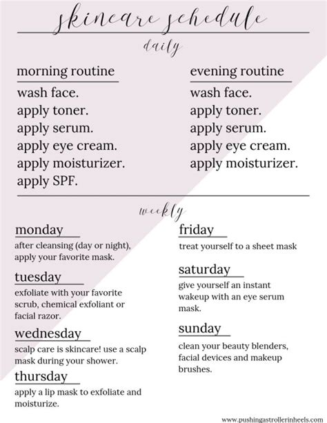 Weekly Skincare Routine Daily Skin Care Skin Care Routine Order