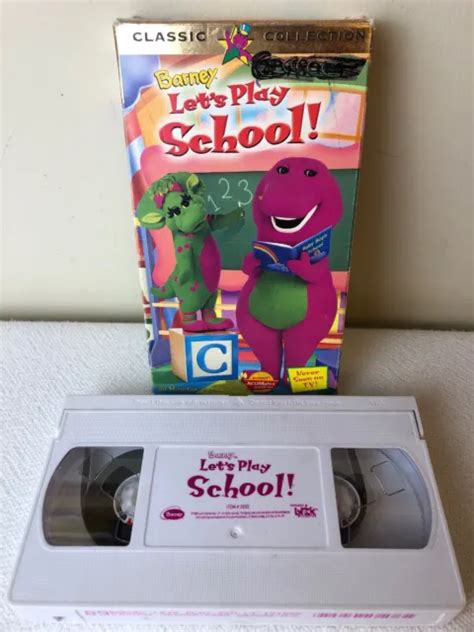 Barney Lets Play School Vhs1999 Barney Classic Collection Vintage