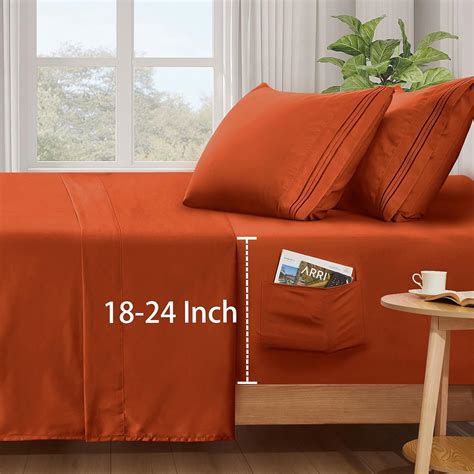 Amazon Com Siinvdabzx Extra Deep Pocket Queen Sheets Set Fits Mattress Up To Inches Thick