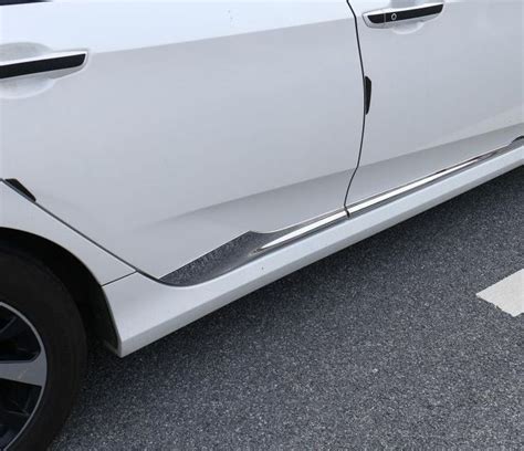 Body Door Side Molding Chrome Trim Cover For Honda Civic 2016 2017