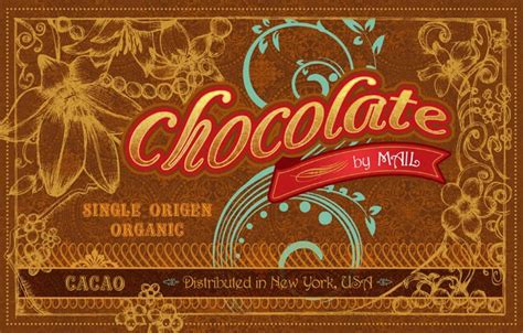 Fernando Creative Design Chocolate By Mail Vintage Label Package Design