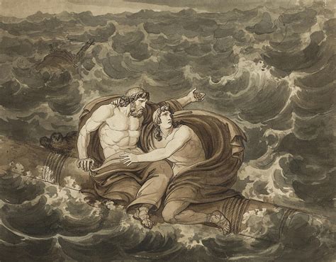 Mentor And Telemachus Having Survived The Storm Are Spirited To The
