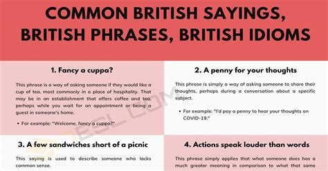 20 Common British Sayings British Phrases And British Idioms