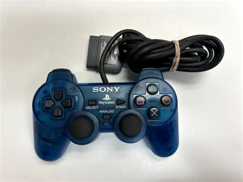 Sony Playstation Ps1 Psx Dualshock Controller Island Blue Clear Scph