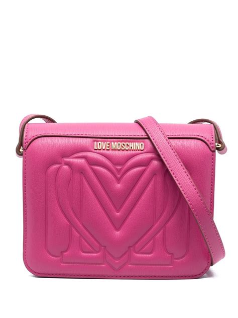 Love Moschino Logo Embossed Crossbody Bag Farfetch