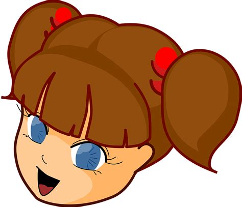 Clipart Girl With Brown Hair And Blue Eyes Clipground
