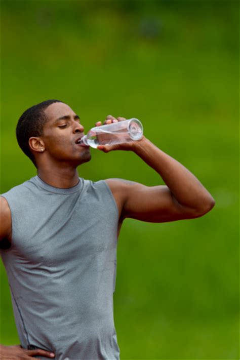 Man Drinking Water After Workout Stock Photo Getty Images