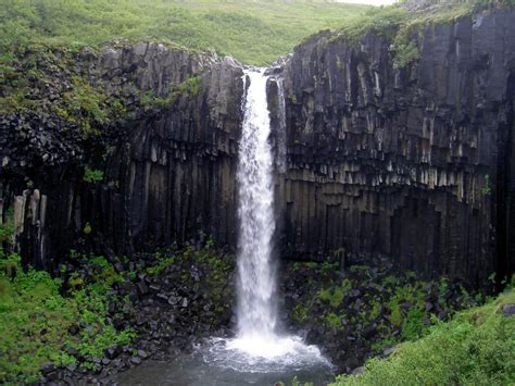 Svartifoss Black Fall Is A Waterfall In Skaftafell National Park In