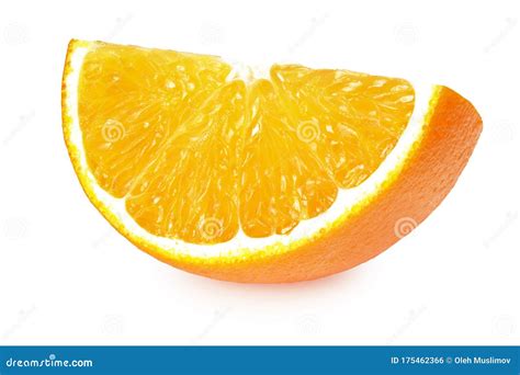 Sliced Orange Isolated On White Background Healthy Food Stock Photo