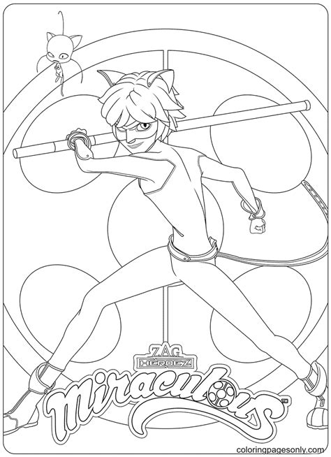 Ladybug Cat Noir Free Coloring Pages Ladybug And Cat Noir Coloring