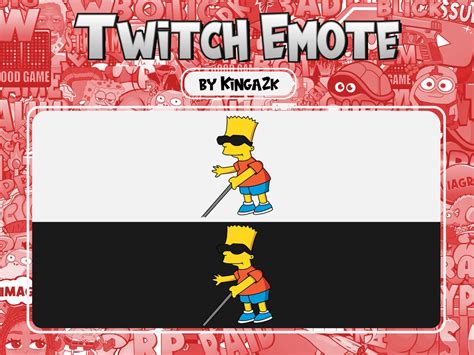 Blind Bart Simpson Meme Emote For Twitch And Discord And Etsy
