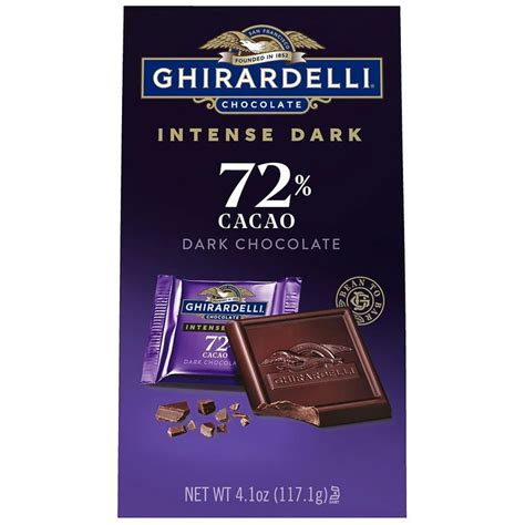 Ghirardelli Intense Dark Squares 72 Cacao In 2023 Cacao Ghirardelli