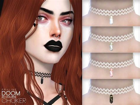 Choker In 20 Colors Found In Tsr Category Sims 4 Female Necklaces