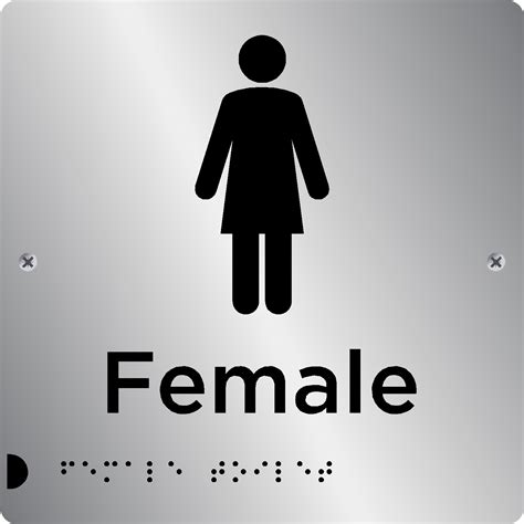 Female Toilet Sign Braille Signs