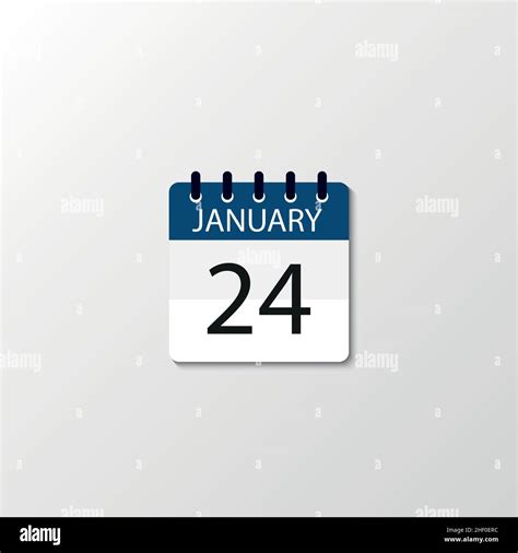 Vector Flat Daily Calendar Icon Day Month January Eps Stock Vector