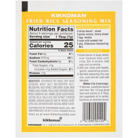 Kikkoman Fried Rice Seasoning Mix 1 Oz Frys Food Stores
