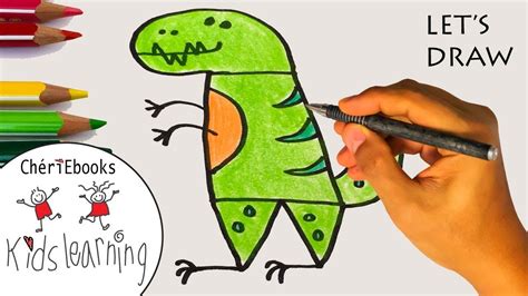 Check out our childs trex drawing selection for the very best in unique or custom, handmade pieces from our shops. T Rex Dinosaur Drawing For Kids