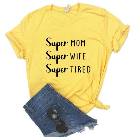 Super Mom Super Wife Super Tired Shirt Shopaholic Moments