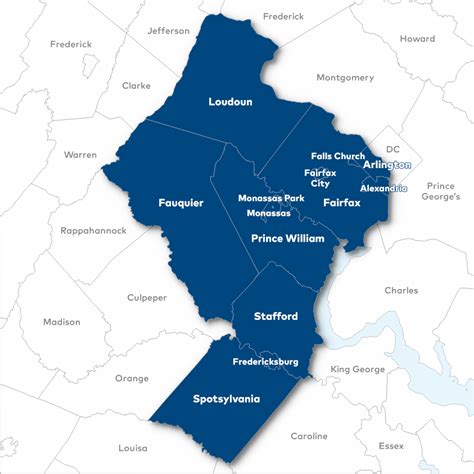 Northern Virginia Map With Cities