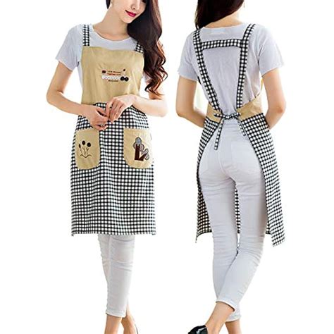 Cute Cooking Apron For Women Cotton Personalized Bib Aprons With