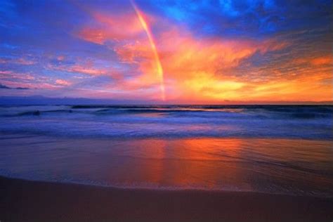 Rainbow Into The Sunset Sunset Photo Rainbow