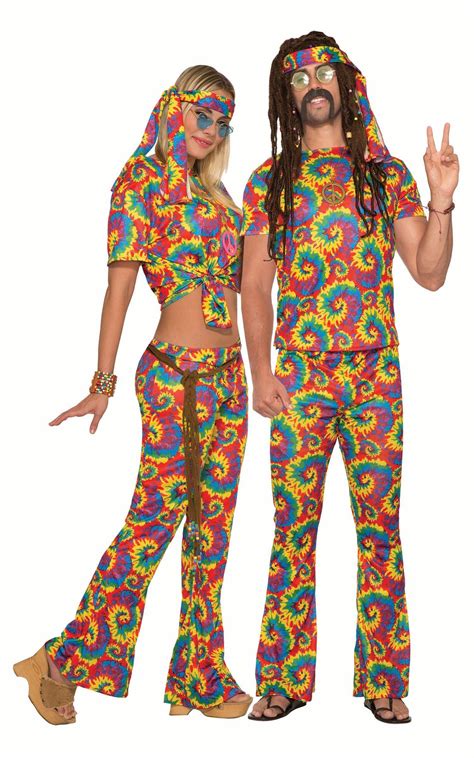 Adult Far Out Hippie Costume Hippie Costume Halloween Costume Outfits Couples Costumes